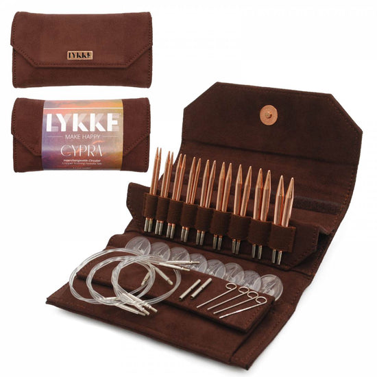 LYKKE Cypra 3.5” Interchangeable Needle Set (Brown Case)