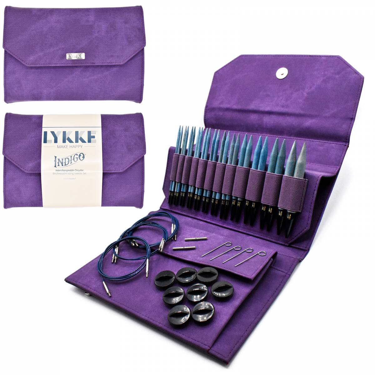 Lykke Indigo 5” Interchangeable Needle Set (Violet Denim)